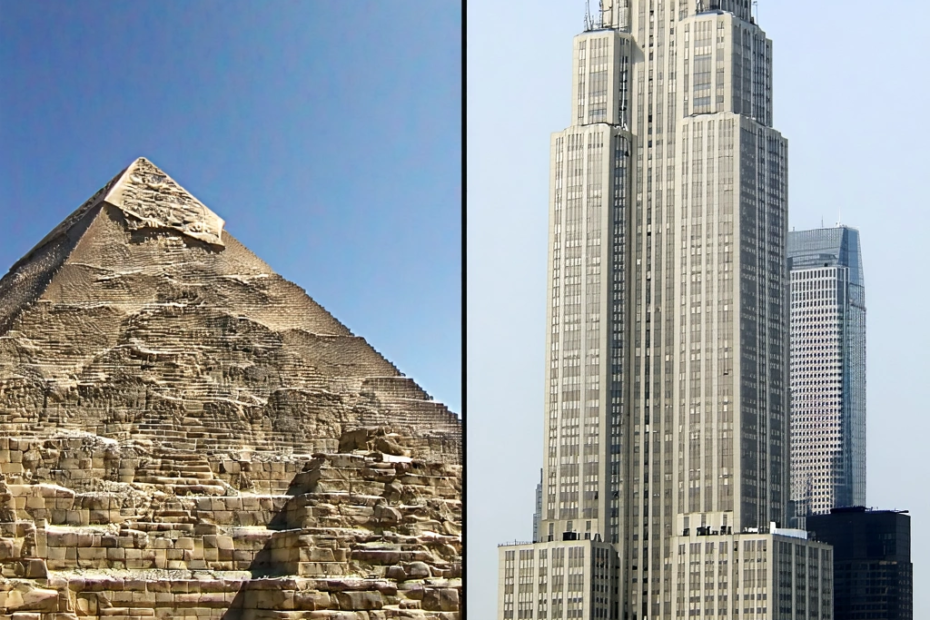 Les pyramides et les gratte-ciel : deux visions de l&rsquo;architecture