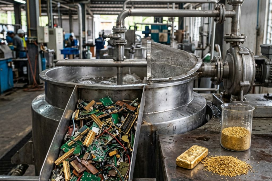 En Malaisie, l’extraction d’or des déchets électroniques vise une pureté de 99,99 %